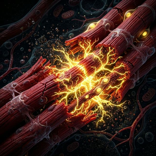 Microscopic Muscle Fiber Regeneration HGH