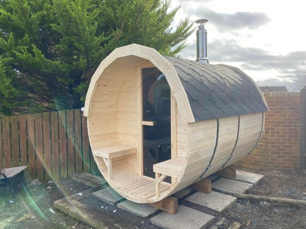2.5m Barrel Sauna with 0.6m terrace - Image 5