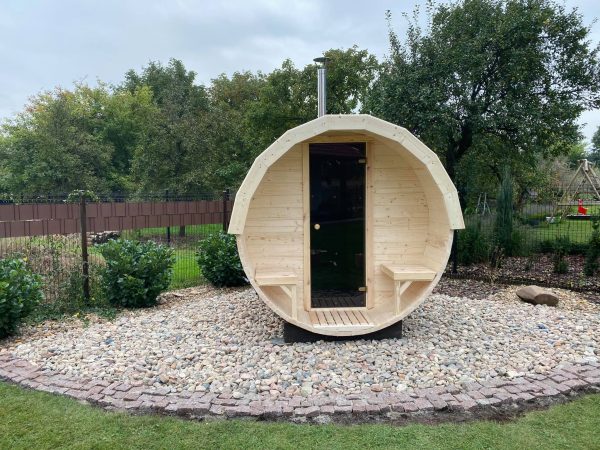 3m Barrel Sauna with 0.6m terrace - Image 3