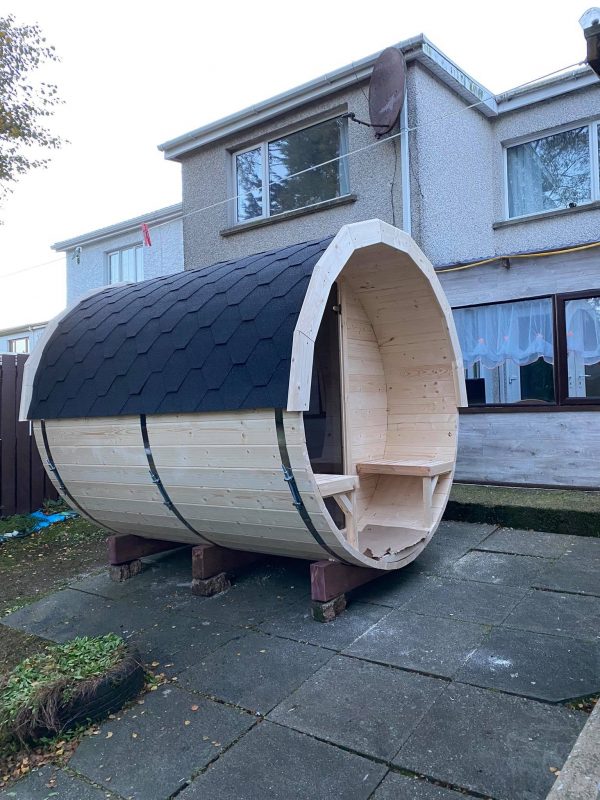 3m Barrel Sauna with 0.6m terrace - Image 4
