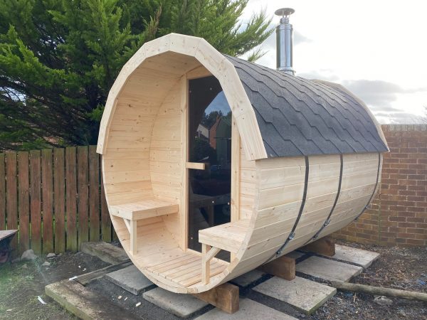3m Barrel Sauna with 0.6m terrace - Image 6